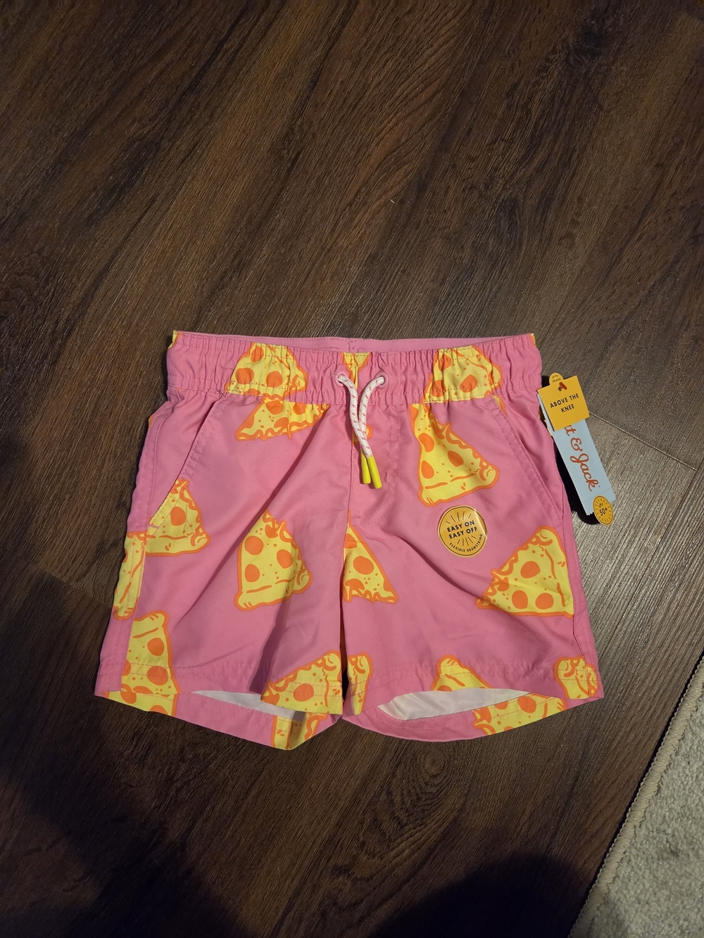 Cat & Jack Pink Pizza Swim Shorts XS (4/5)